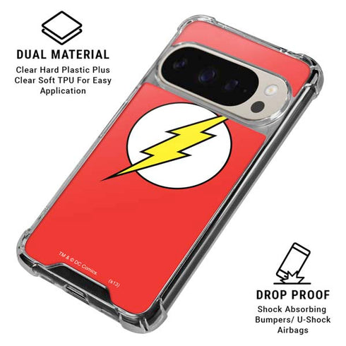 DC Comics The Flash Original Emblem Pixel 9/9 Pro Clear Case